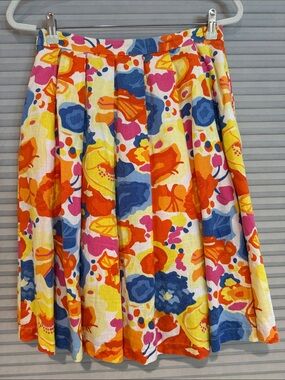 Liz Claiborne NY Multicolor Floral A-Line Skirt - Vibrant Summer Print
